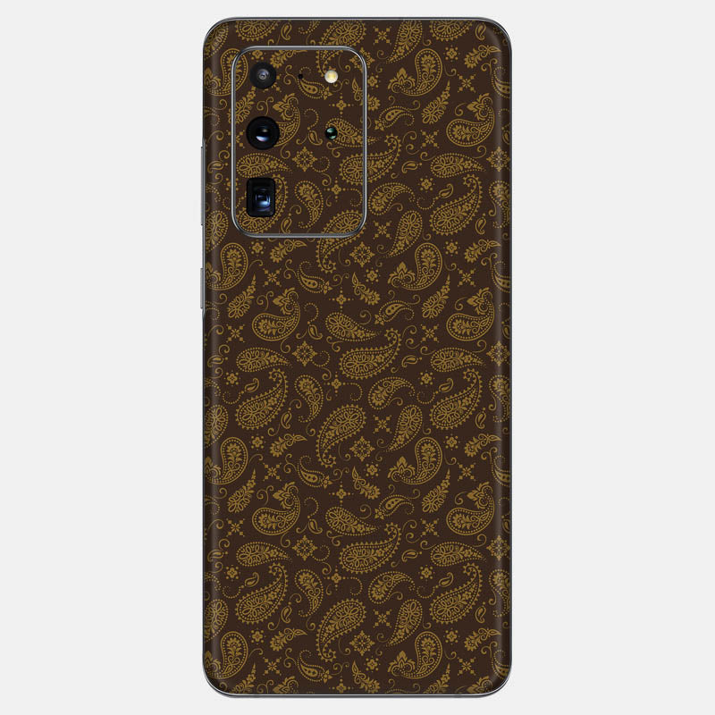 Brown Paisley Glass Back