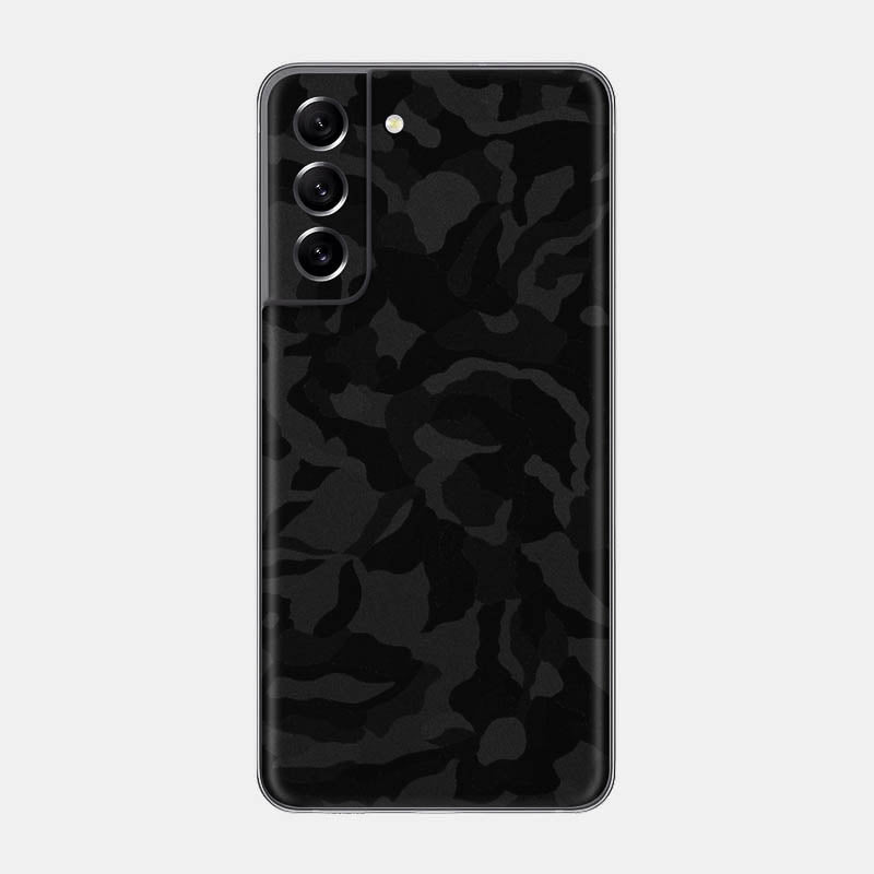Black Camo Glass Back