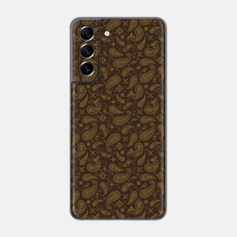 Brown Paisley Glass Back
