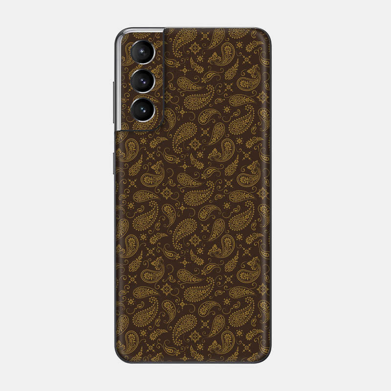 Brown Paisley Glass Back