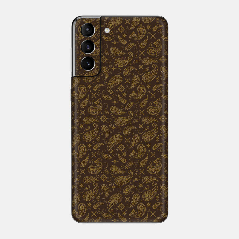 Brown Paisley Glass Back