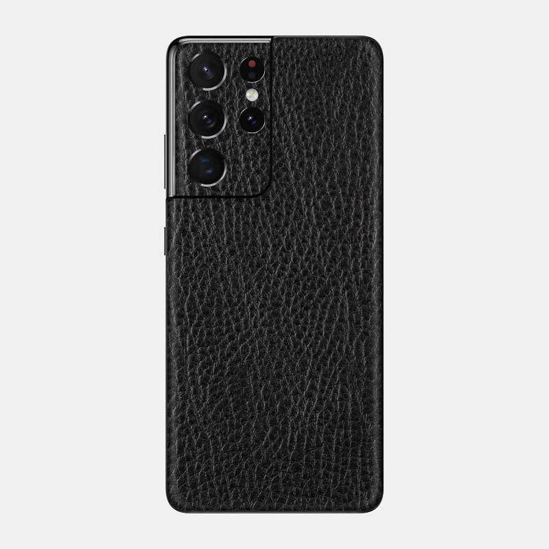 Black Leather Glass Back