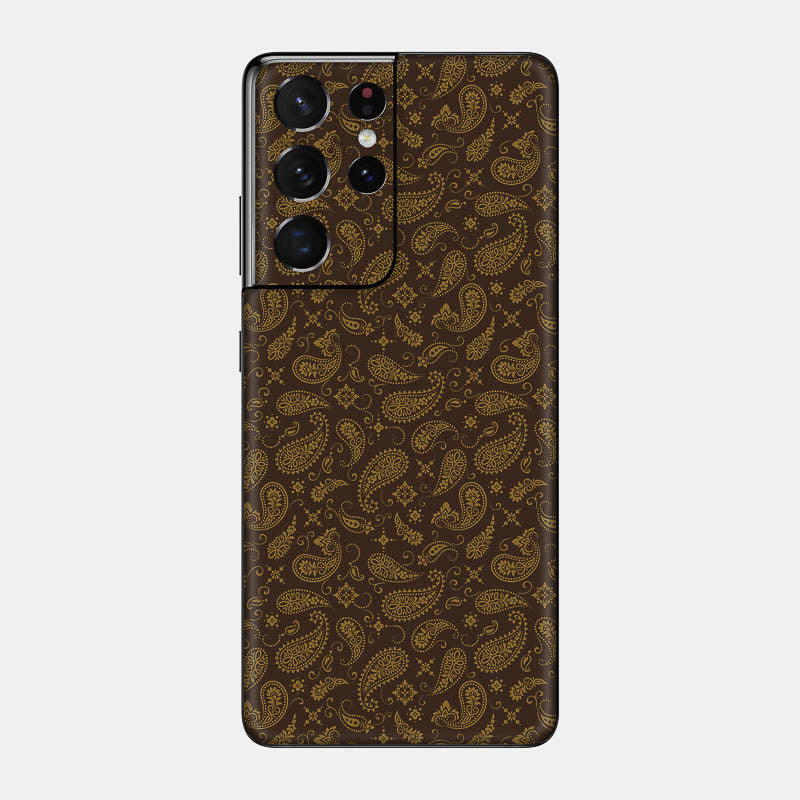 Brown Paisley Glass Back