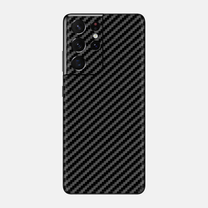 Carbon Fibre Black Glass Back