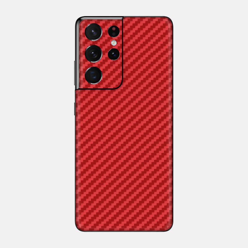 Carbon Fibre Red Glass Back