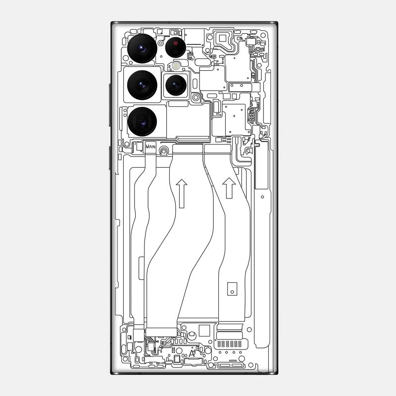 Teardown White Glass Back