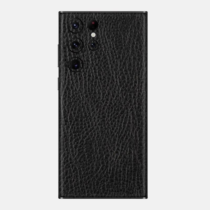 Black Leather Glass Back