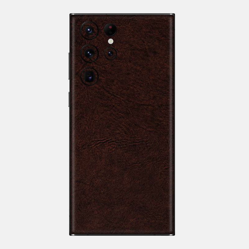 Brown Leather Glass Back