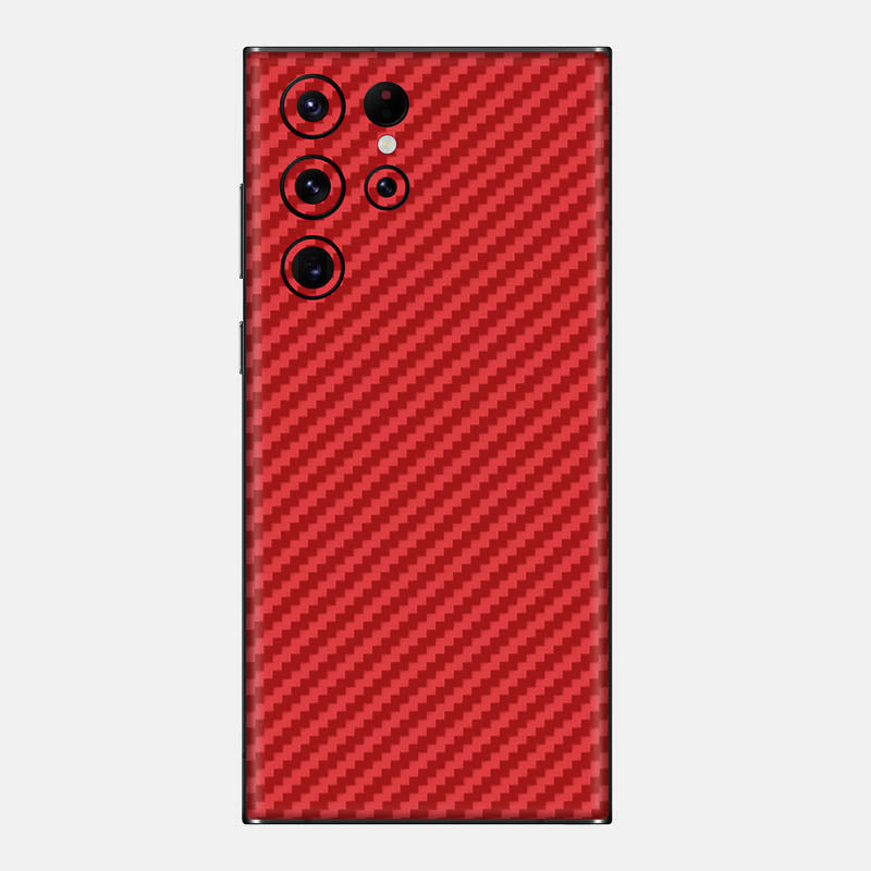 Carbon Fibre Red Glass Back