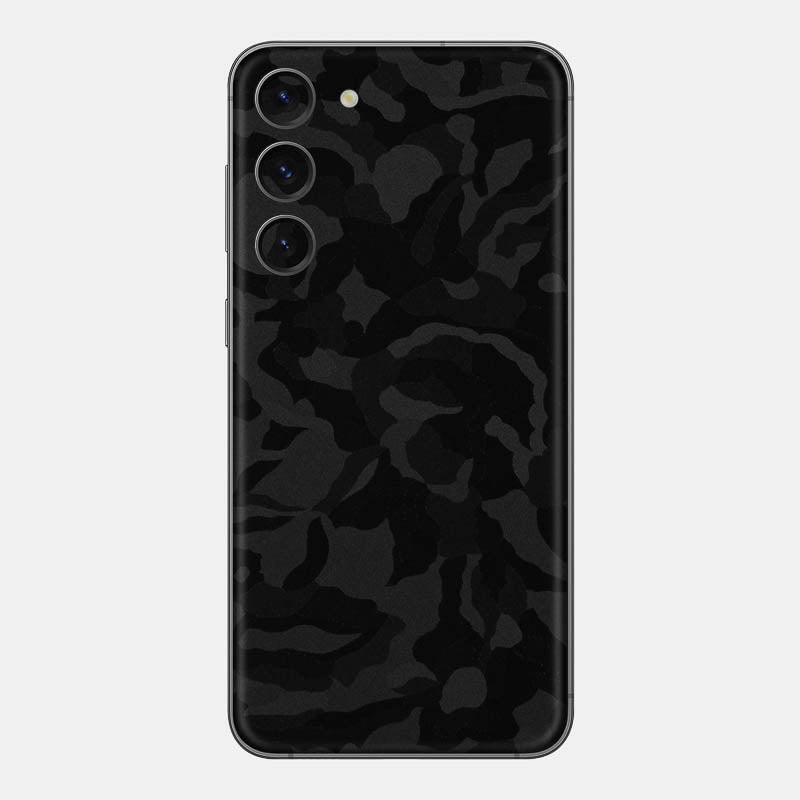 Black Camo Glass Back