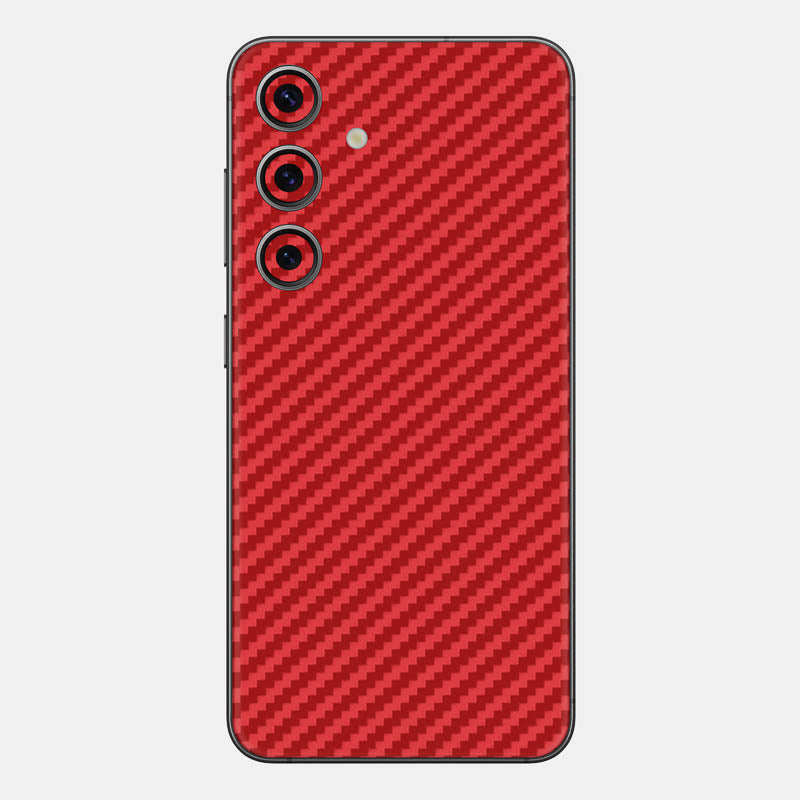 Carbon Fibre Red Glass Back