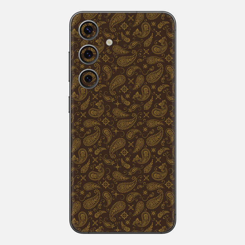 Brown Paisley Glass Back