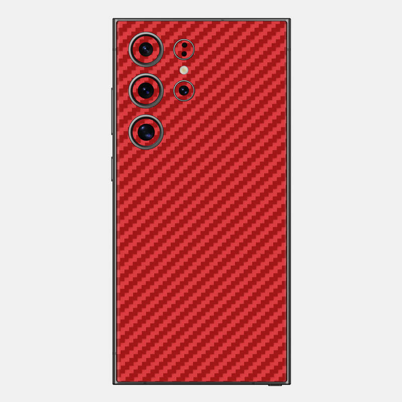 Carbon Fibre Red Glass Back
