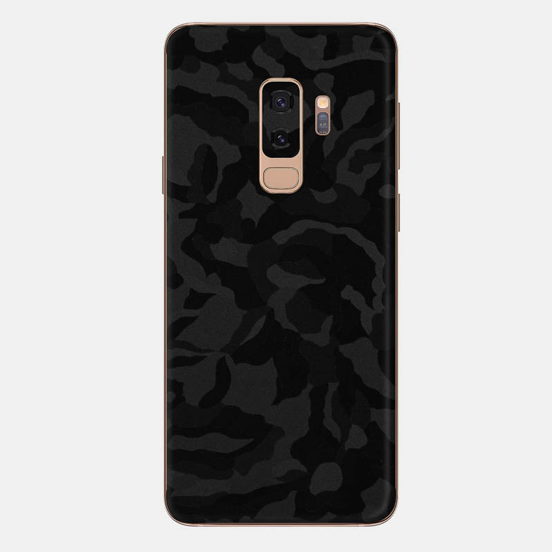 Black Camo Glass Back