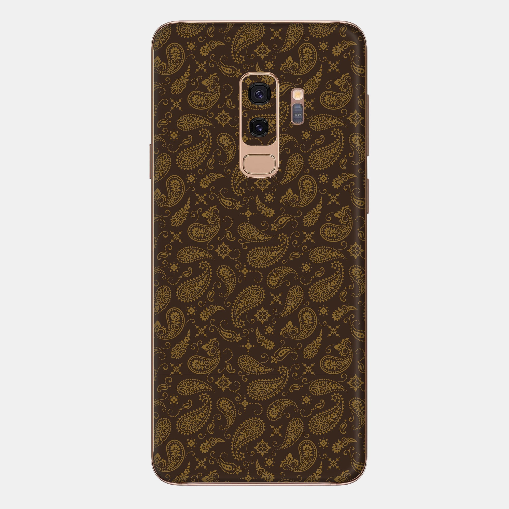 Brown Paisley Glass Back