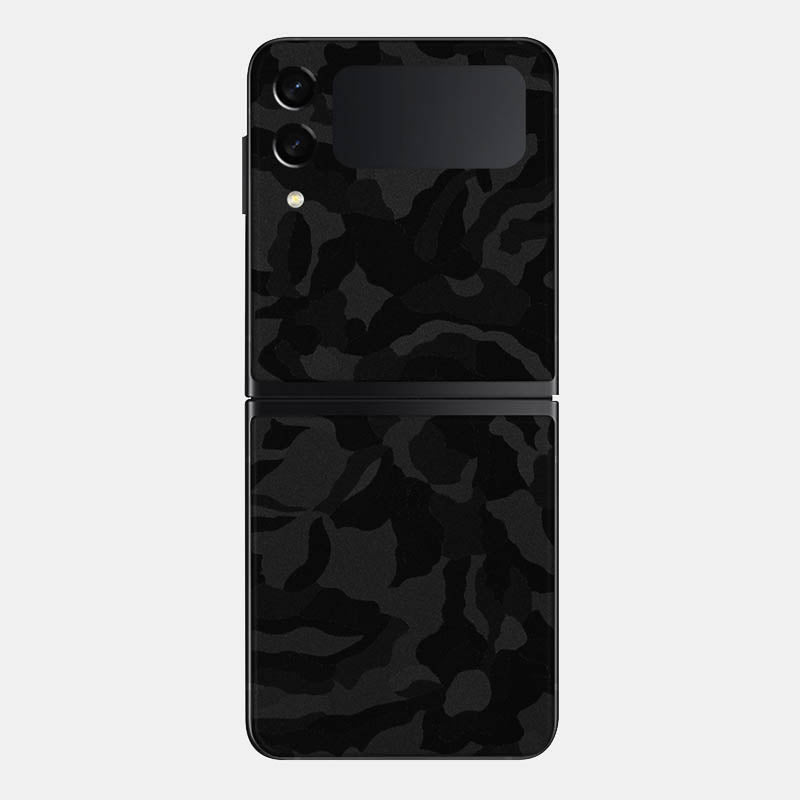 Black Camo Glass Back