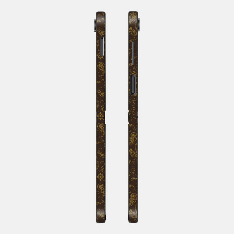 Brown Paisley Glass Back