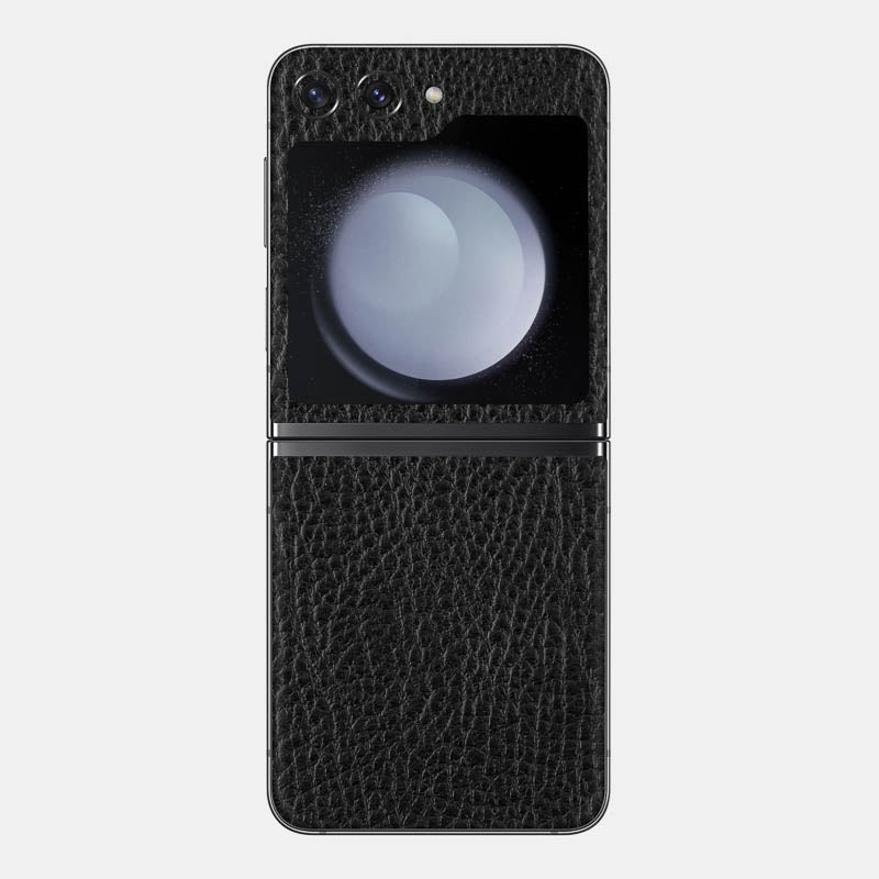 Black Leather Glass Back