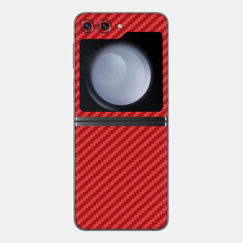 Carbon Fibre Red Glass Back