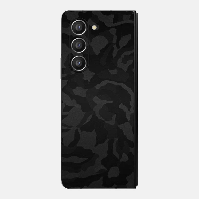 Black Camo Glass Back