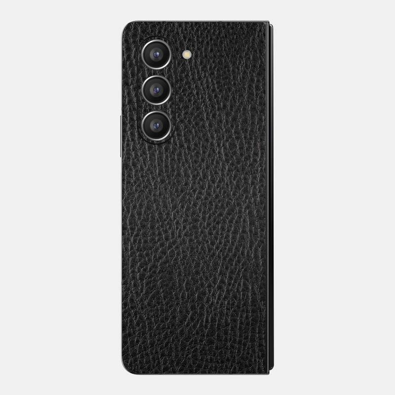 Black Leather Glass Back