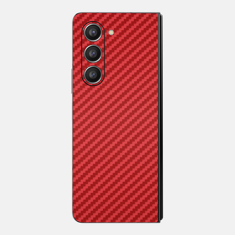 Carbon Fibre Red Glass Back