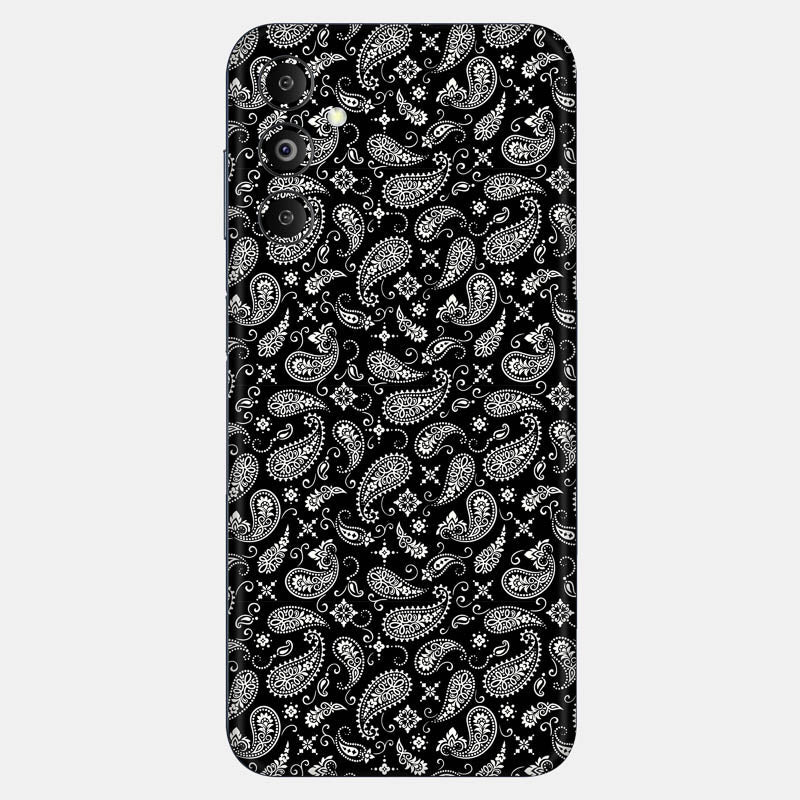 Black Paisley Glass Back