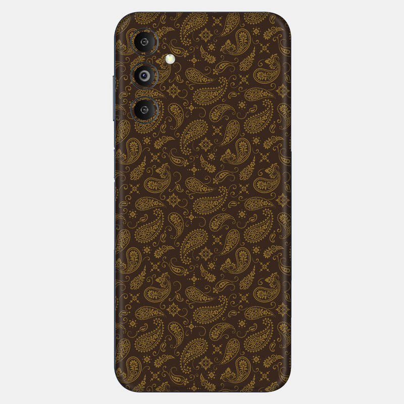 Brown Paisley Glass Back