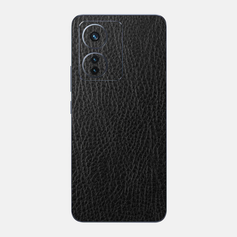Black Leather Glass Back