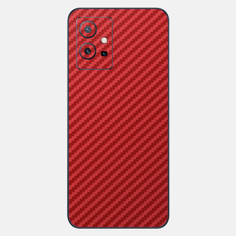 Carbon Fibre Red Glass Back
