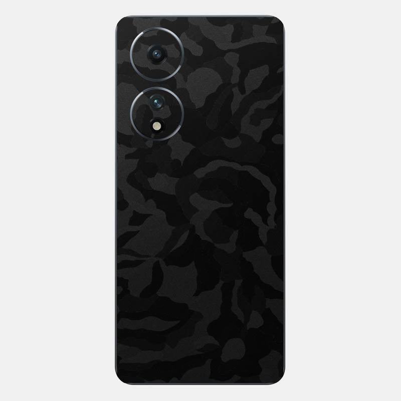 Black Camo Glass Back