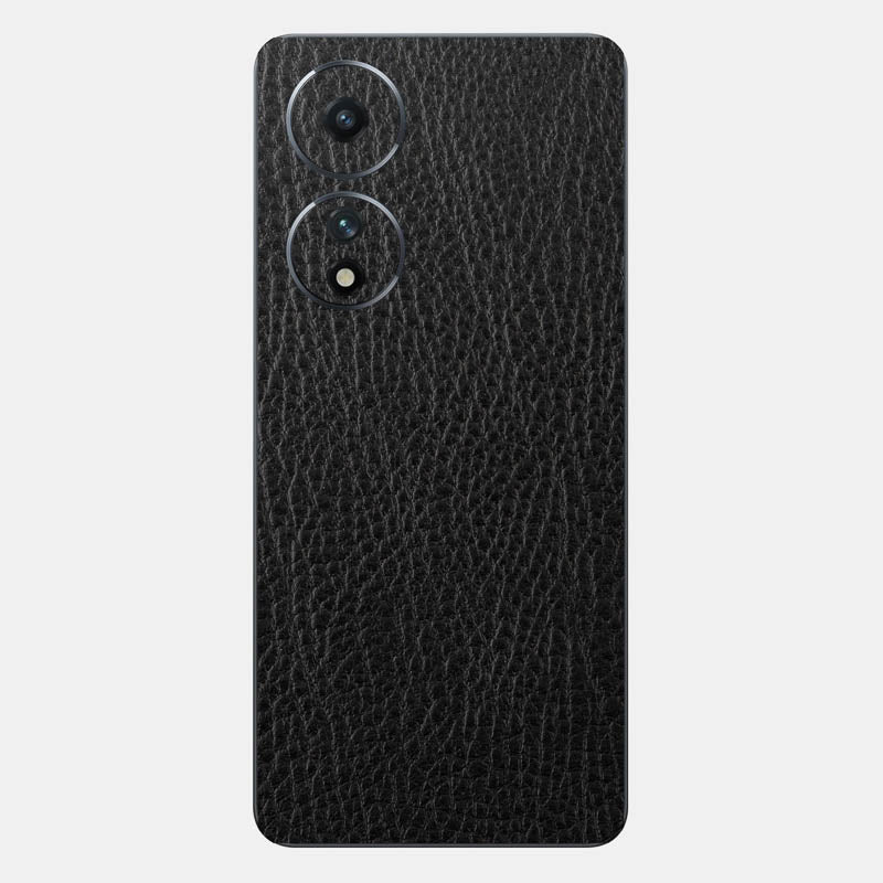 Black Leather Glass Back