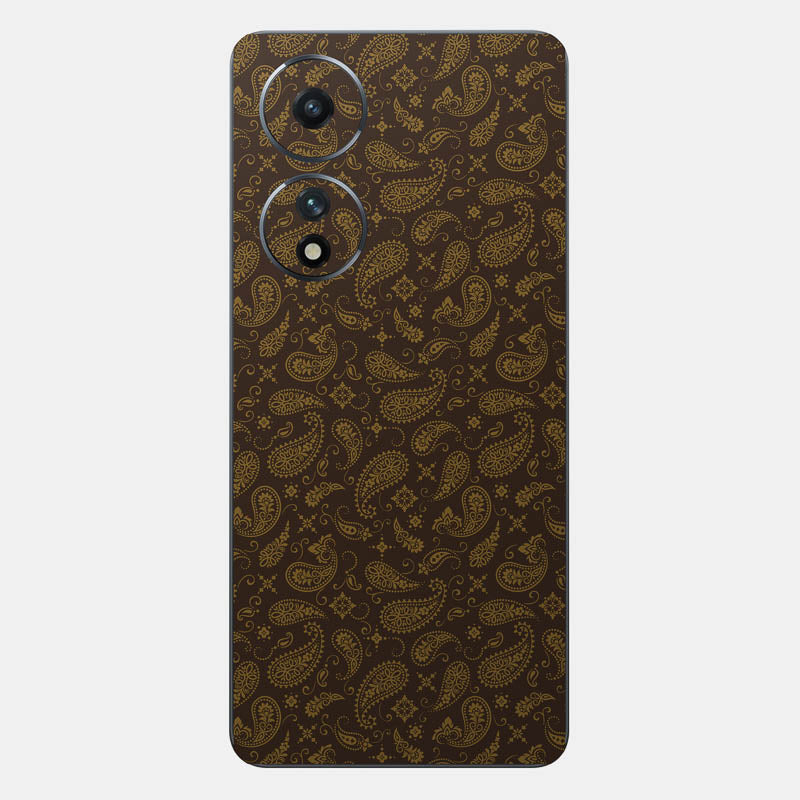Brown Paisley Glass Back