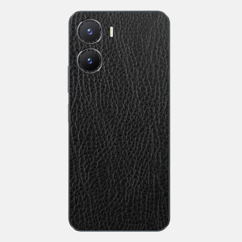 Black Leather Glass Back