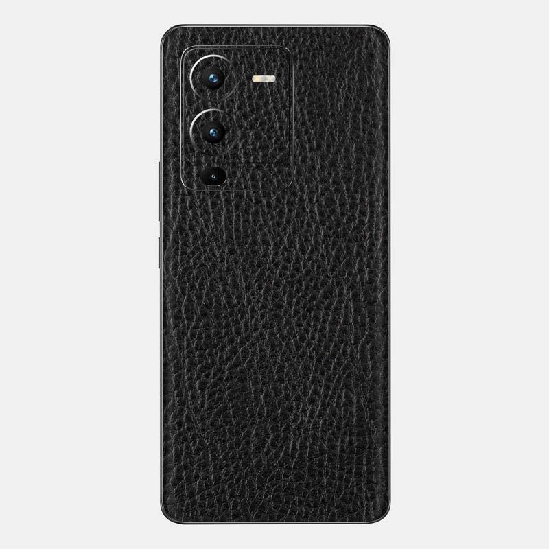 Black Leather Glass Back
