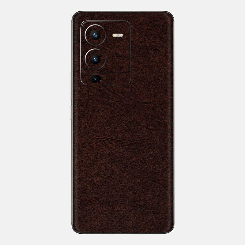 Brown Leather Glass Back