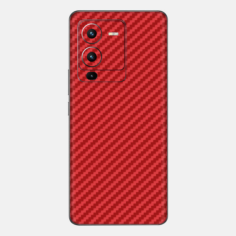Carbon Fibre Red Glass Back
