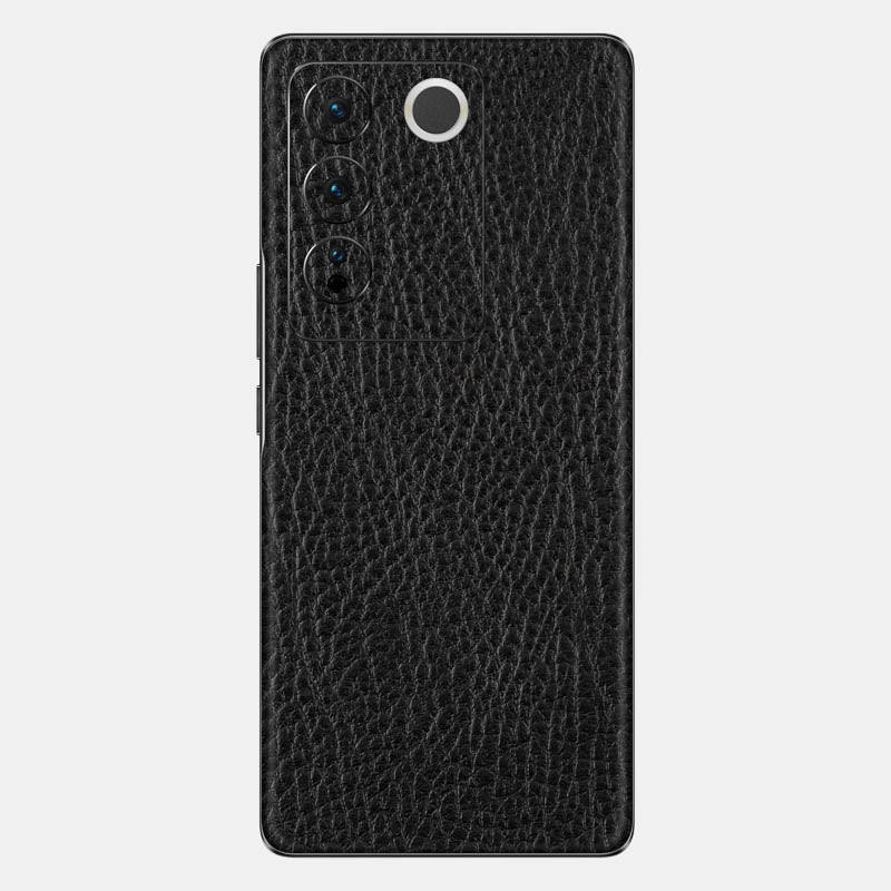 Black Leather Glass Back