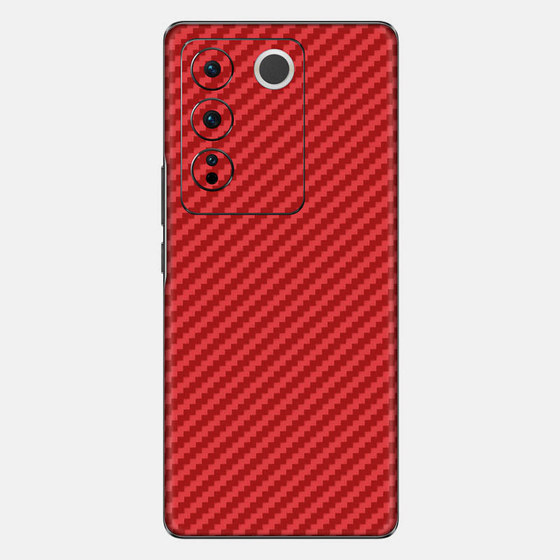 Carbon Fibre Red Glass Back