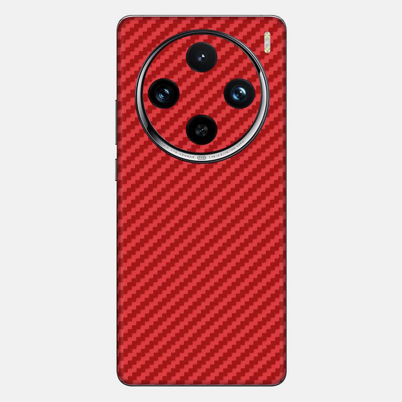 Carbon Fibre Red Glass Back