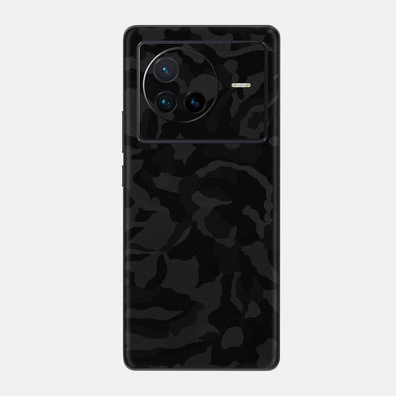 Black Camo Glass Back