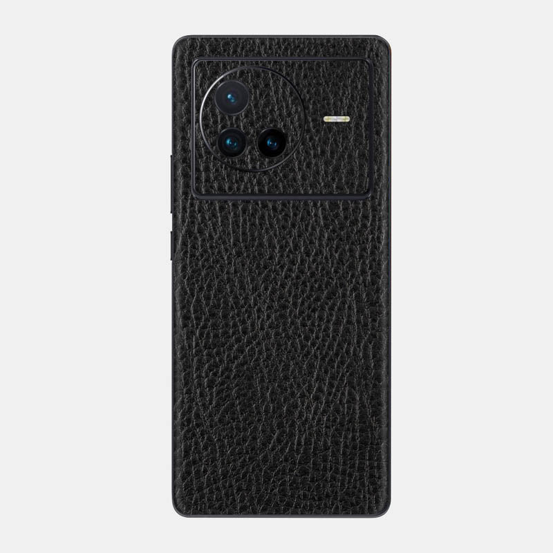 Black Leather Glass Back