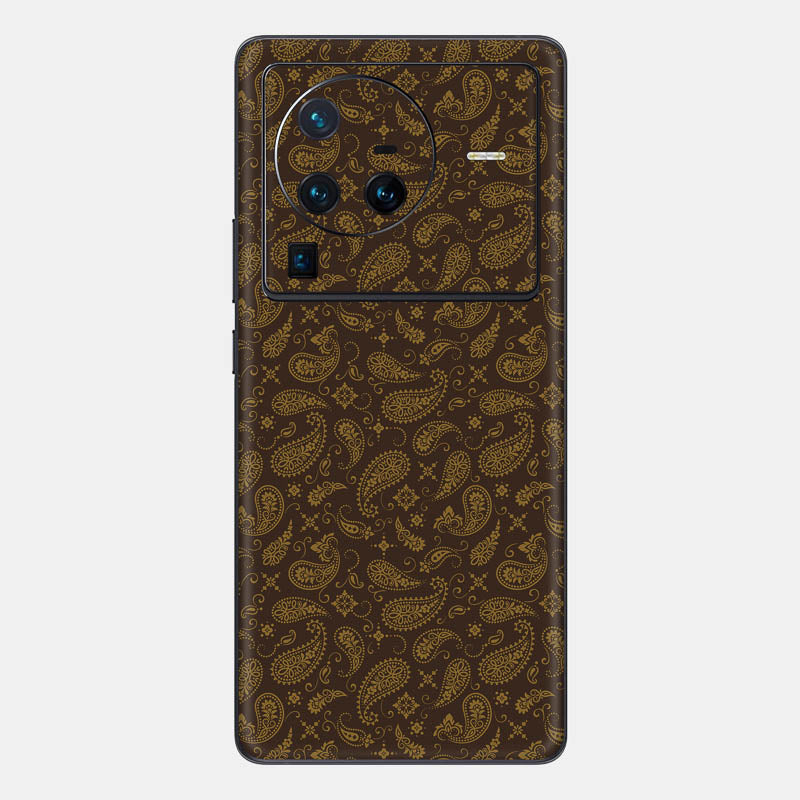 Brown Paisley Glass Back