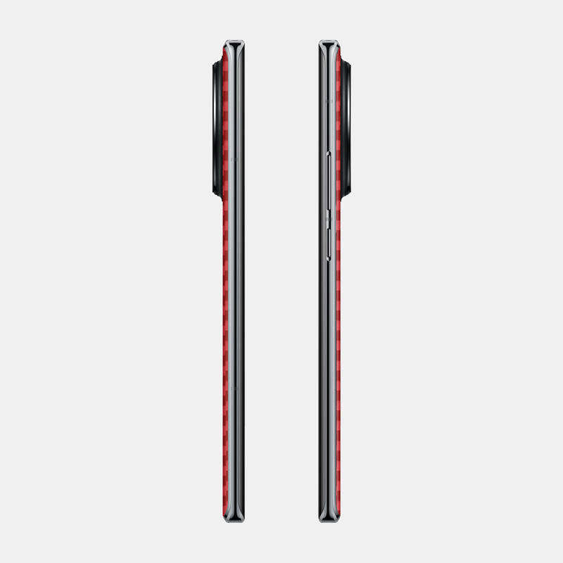 Carbon Fibre Red Glass Back