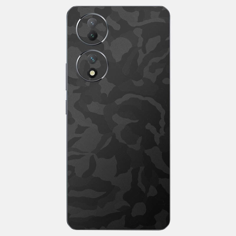 Black Camo Glass Back