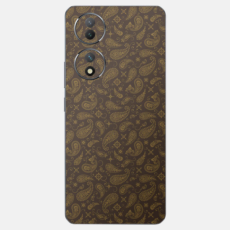 Brown Paisley Glass Back