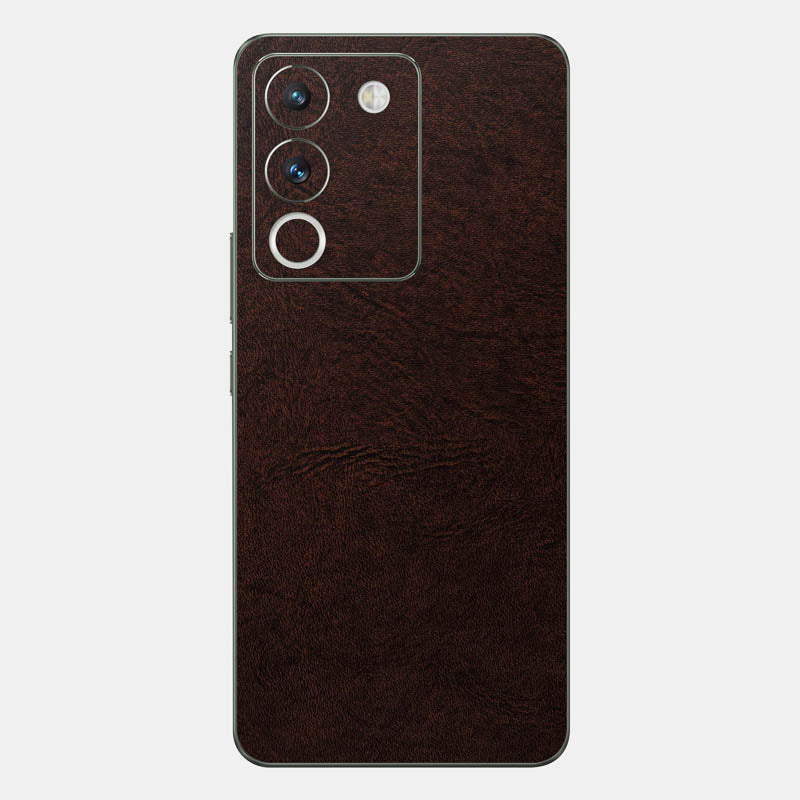 Brown Leather Glass Back