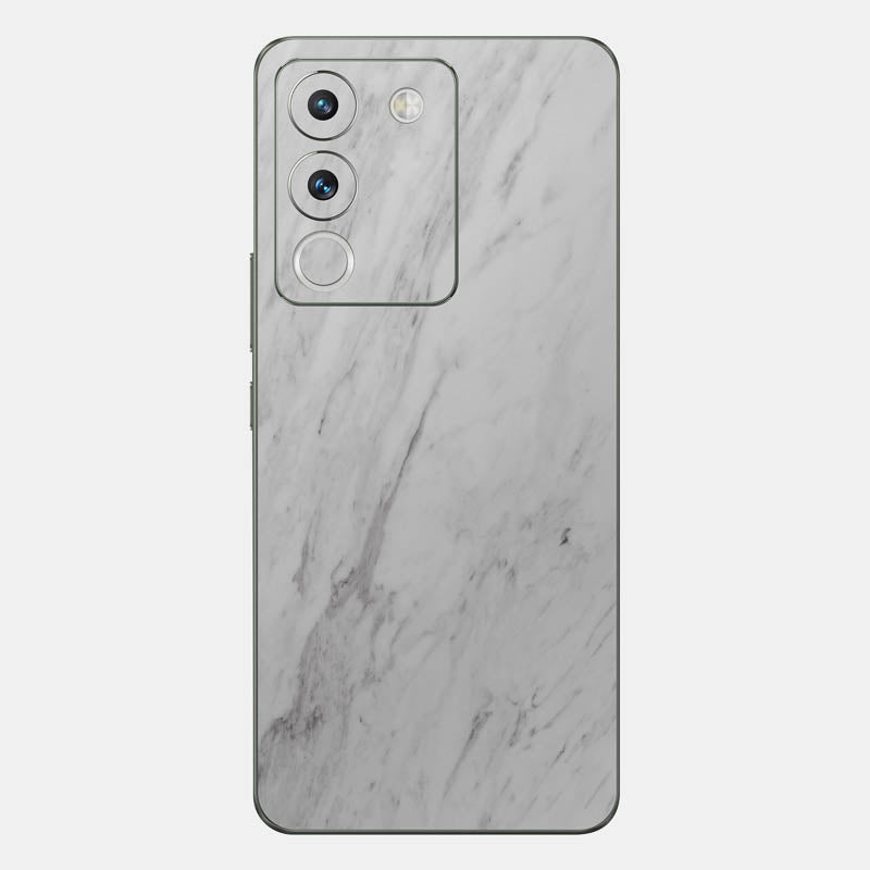 White Marble Glass Back