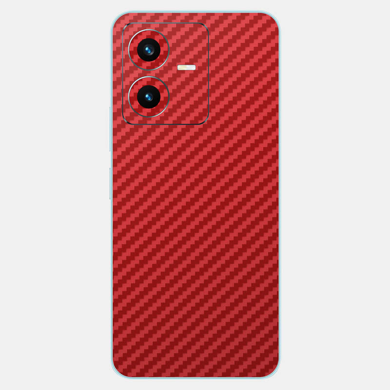 Carbon Fibre Red Glass Back