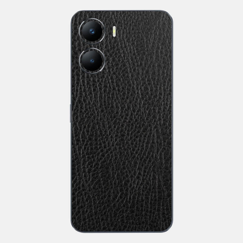 Black Leather Glass Back